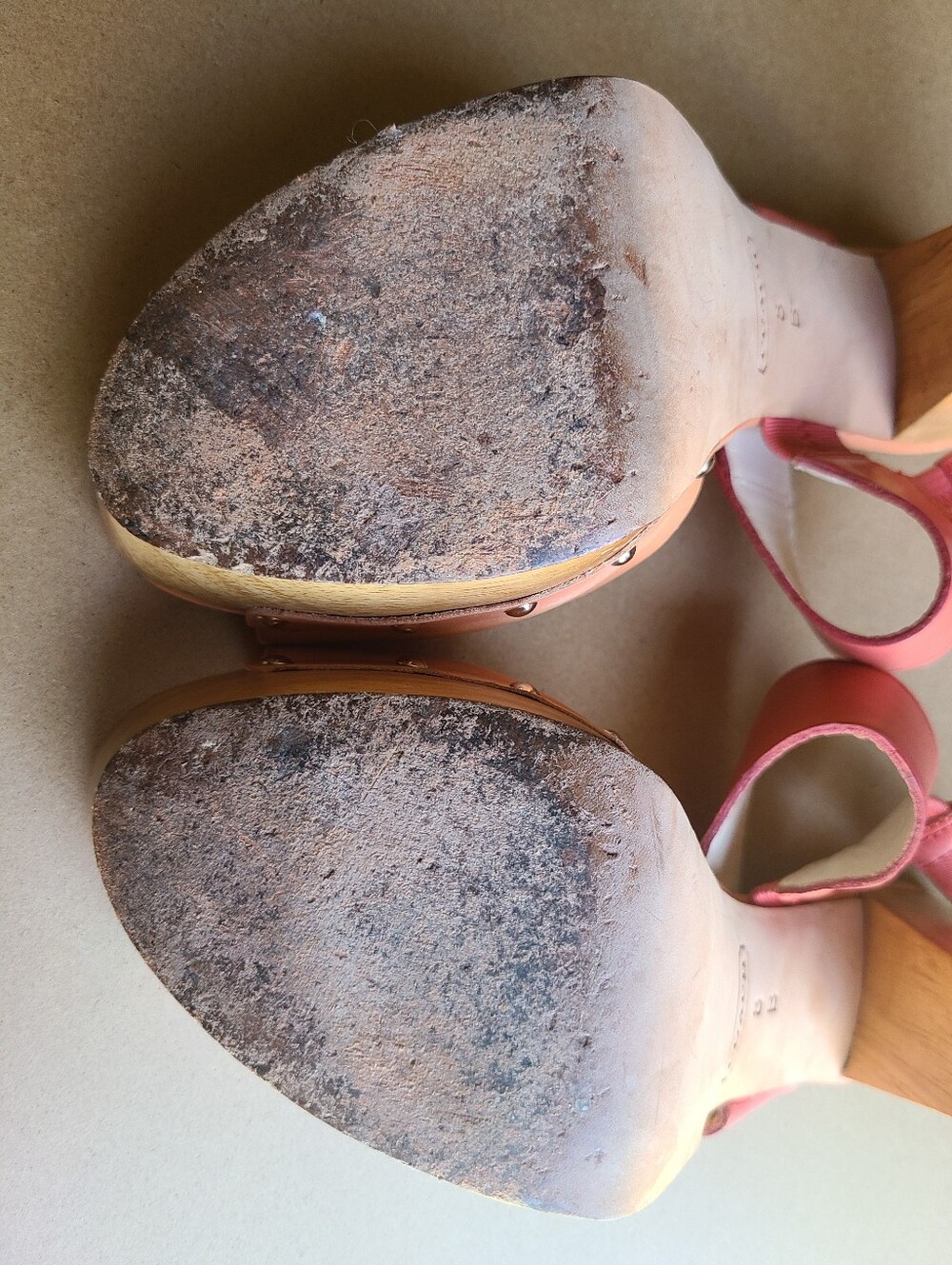 Coach Darcey Vachetta Platform Wood Heel Sandal (Pink/Coral) - Picture 9 of 16